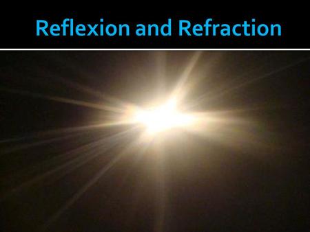 Reflexion and Refraction