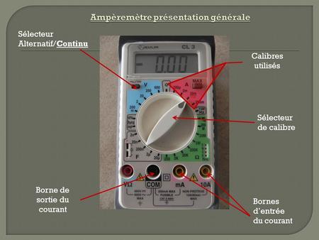 Ampèremètre présentation générale