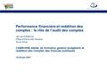 2 Performance financière et reddition des comptes : le rôle de l’audit des comptes Jan van Schalkwyk Office of the Auditor General South Africa CABRI/WBI.