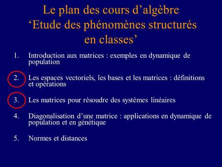 Introduction aux matrices : exemples en dynamique de population