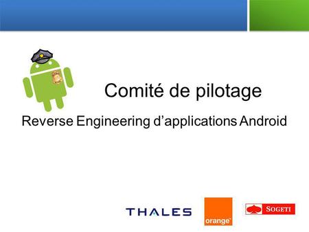 Reverse Engineering d’applications Android