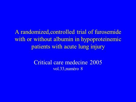Critical care medecine 2005 vol.33,numéro 8