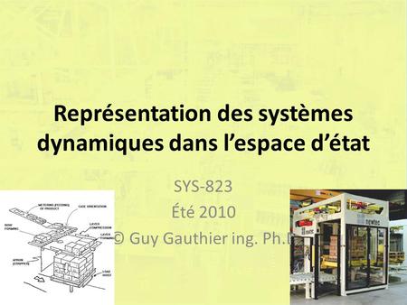 Représentation des systèmes dynamiques dans l’espace d’état