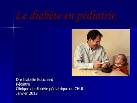 Le diabète en pédiatrie