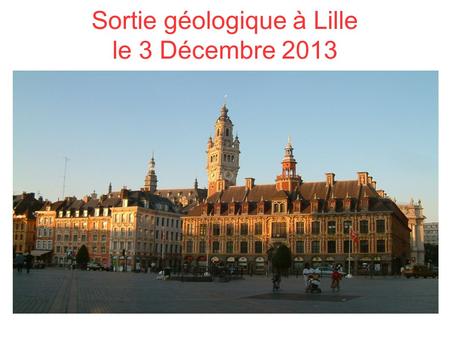 Sortie géologique à Lille le 3 Décembre 2013. Arrêts n°1 et 2 : La Vieille Bourse Cette roche est métamorphique, de l'argile a subi des pressions. Pierre.