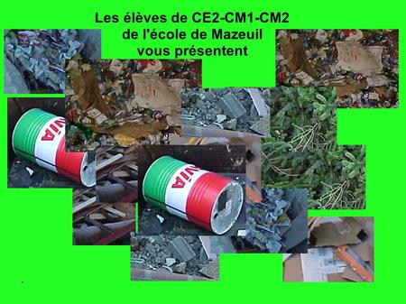 Comment faire pour diminuer les déchets ? Les élèves de CE2-CM1-CM2 de l'école de Mazeuil vous présentent.