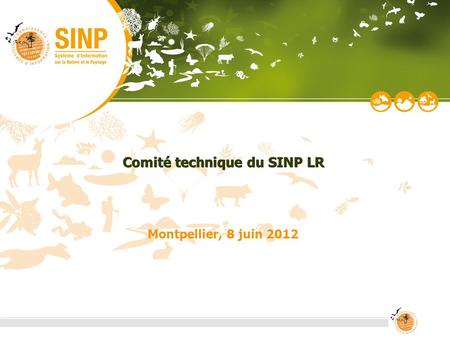 1 Comité de suivi régional du SINP LR - 8 juin 2012 Comité technique du SINP LR Montpellier, 8 juin 2012.