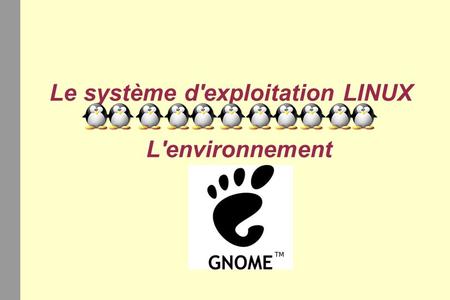 Le système d'exploitation LINUX L'environnement. 2/2/ Objectifs Maîtriser : Un environnement de travail Des outils bureautiques Des outils de développement.
