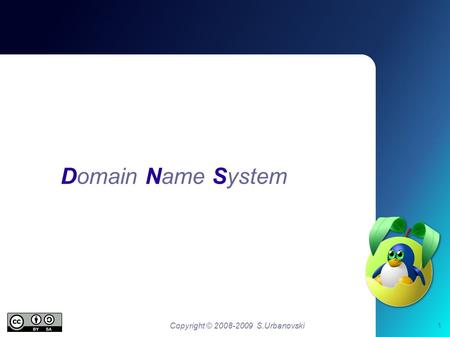 Copyright © 2008-2009 S.Urbanovski1 Domain Name System.