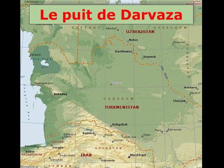 Le puit de Darvaza. En plein désert de Karakoum (Turkménistan), près du village disparu de Darvaza, se trouve un cratère d’une centaine de mètres de diamètre.