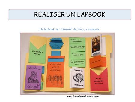REALISER UN LAPBOOK Un lapbook sur Léonard de Vinci, en anglais