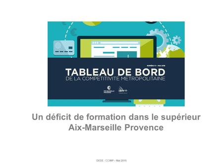 Un déficit de formation dans le supérieur Aix-Marseille Provence DEDE - CCIMP – Mai 2016.