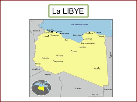 La LIBYE. Libye Introduction I.Présentation II. L'économie III.Le contexte historique et politique IV.Conséquences Conclusion.