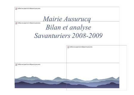 Mairie Ausurucq Bilan et analyse Savanturiers 2008-2009.
