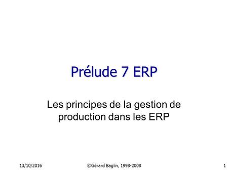 Les principes de la gestion de production dans les ERP
