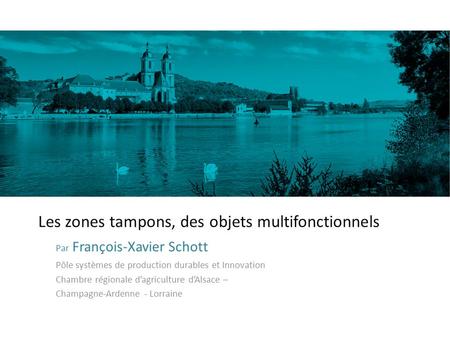 Les zones tampons, des objets multifonctionnels Par François-Xavier Schott Pôle systèmes de production durables et Innovation Chambre régionale d’agriculture.