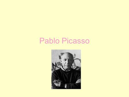 Pablo Picasso. Sa vie Pablo Picasso est né en 1881 et est mort en Il est espagnol. Il est connu pour le mouvement cubiste. Il utilise beaucoup de.