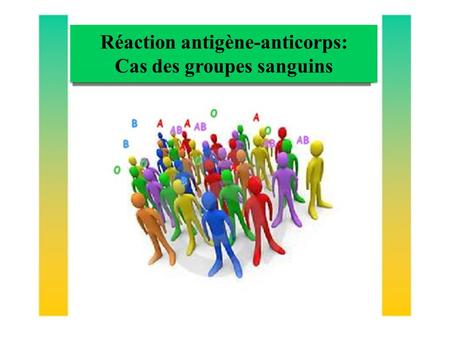 Réaction antigène-anticorps: Cas des groupes sanguins