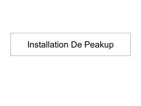 Installation De Peakup.  Télécharger le fichier peakup2.4.0.free.zip  Décompresser le fichier extrait sur une Directory de votre choix  Créer un lient.
