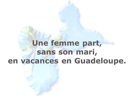 Diaporama PPS réalisé pour   Une femme part, sans son mari, en vacances en Guadeloupe.
