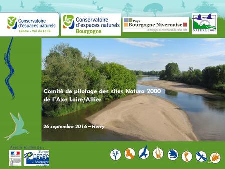 Avec le soutien de : Comité de pilotage des sites Natura 2000 de l’Axe Loire/Allier 26 septembre 2016 – Herry Centre - Val de Loire.