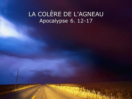 LA COLÈRE DE L’AGNEAU Apocalypse NANCY LIEDER.