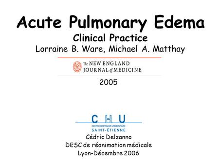 Cédric Delzanno DESC de réanimation médicale Lyon-Décembre 2006
