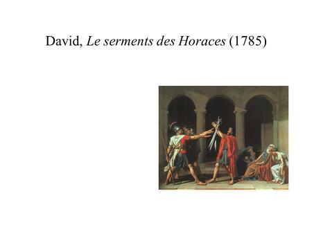 David, Le serments des Horaces (1785)