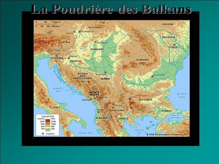 Une Péninsule située dans le sud- est de lEurope qui comprend 550 000km2 Croates Serbes Grecques Macédoniens Roumains Bulgares Pendant les siècles, la.