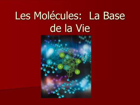 Les Molécules: La Base de la Vie