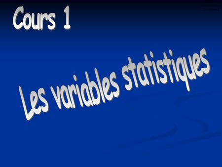 Les variables statistique s. Étude statistique Une étude statistique permet de mieux connaître les caractéristiques dune population Ex: La consommation.