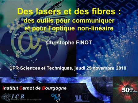 UFR Sciences et Techniques, jeudi 25 novembre 2010