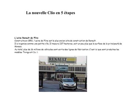 La nouvelle Clio en 5 étapes