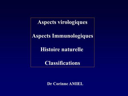 Aspects Immunologiques