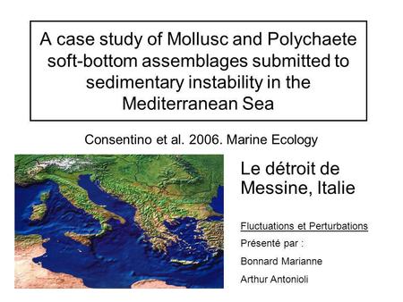 Consentino et al Marine Ecology
