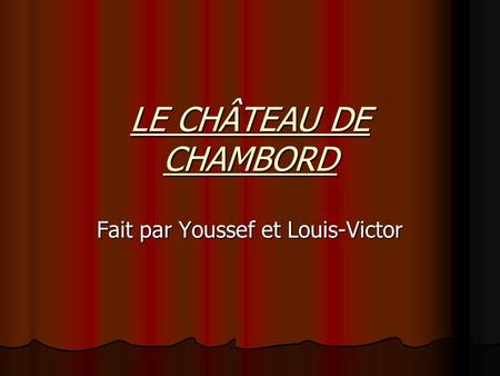 Fait par Youssef et Louis-Victor