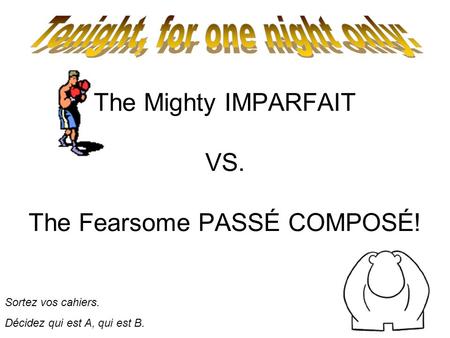 The Mighty IMPARFAIT VS. The Fearsome PASSÉ COMPOSÉ!