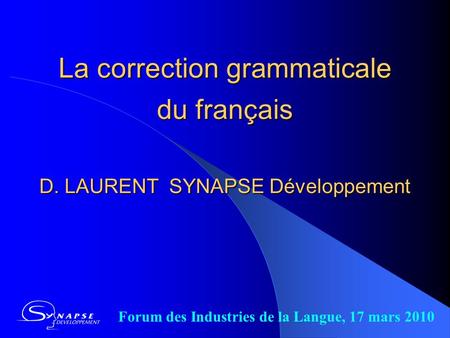 Forum des Industries de la Langue, 17 mars 2010