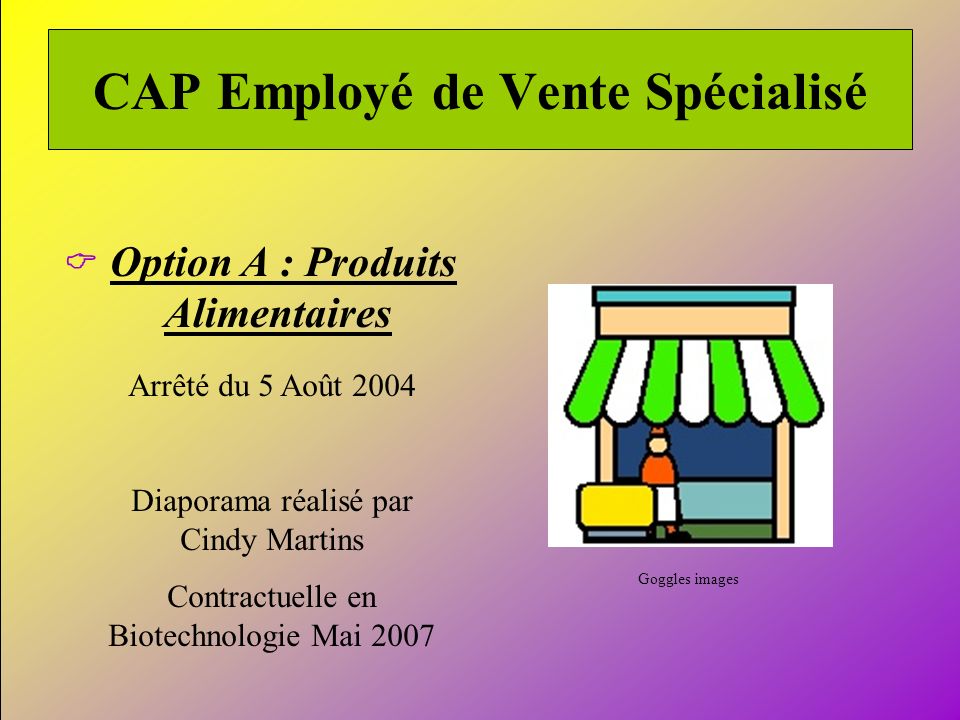 CAP Employ de Vente Sp cialis ppt t l charger