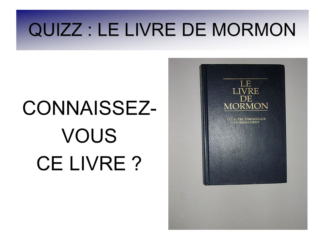 livre de mormon