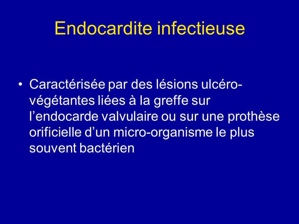 Endocardite infectieuse - ppt télécharger