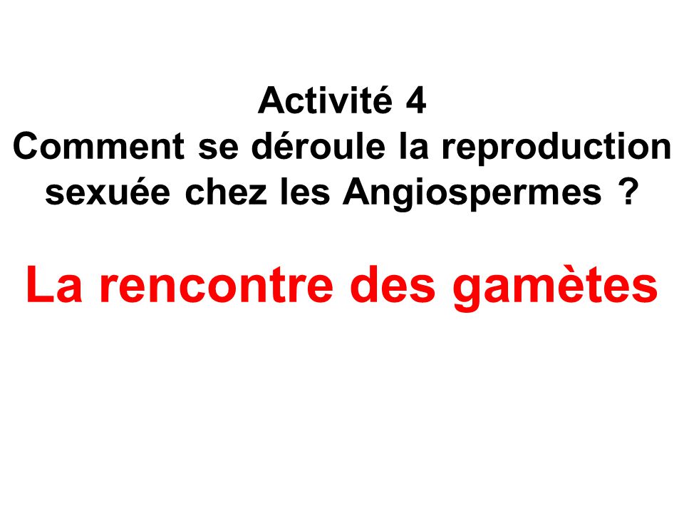 rencontre gametes