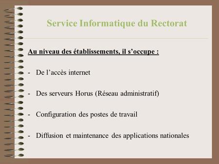 Service Informatique du Rectorat
