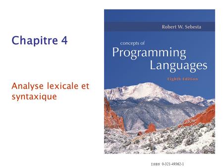 Analyse lexicale et syntaxique