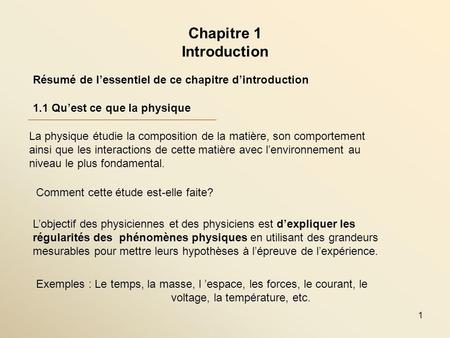 Chapitre 1 Introduction