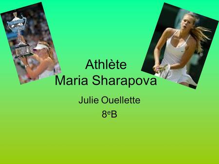 Athlète Maria Sharapova