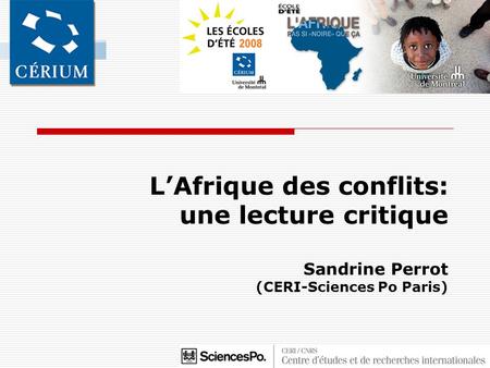 L’Afrique des conflits une lecture critique