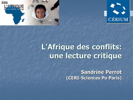 L’Afrique des conflits une lecture critique