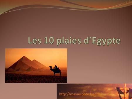 Les 10 plaies d’Egypte.