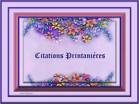 Citations Printanières